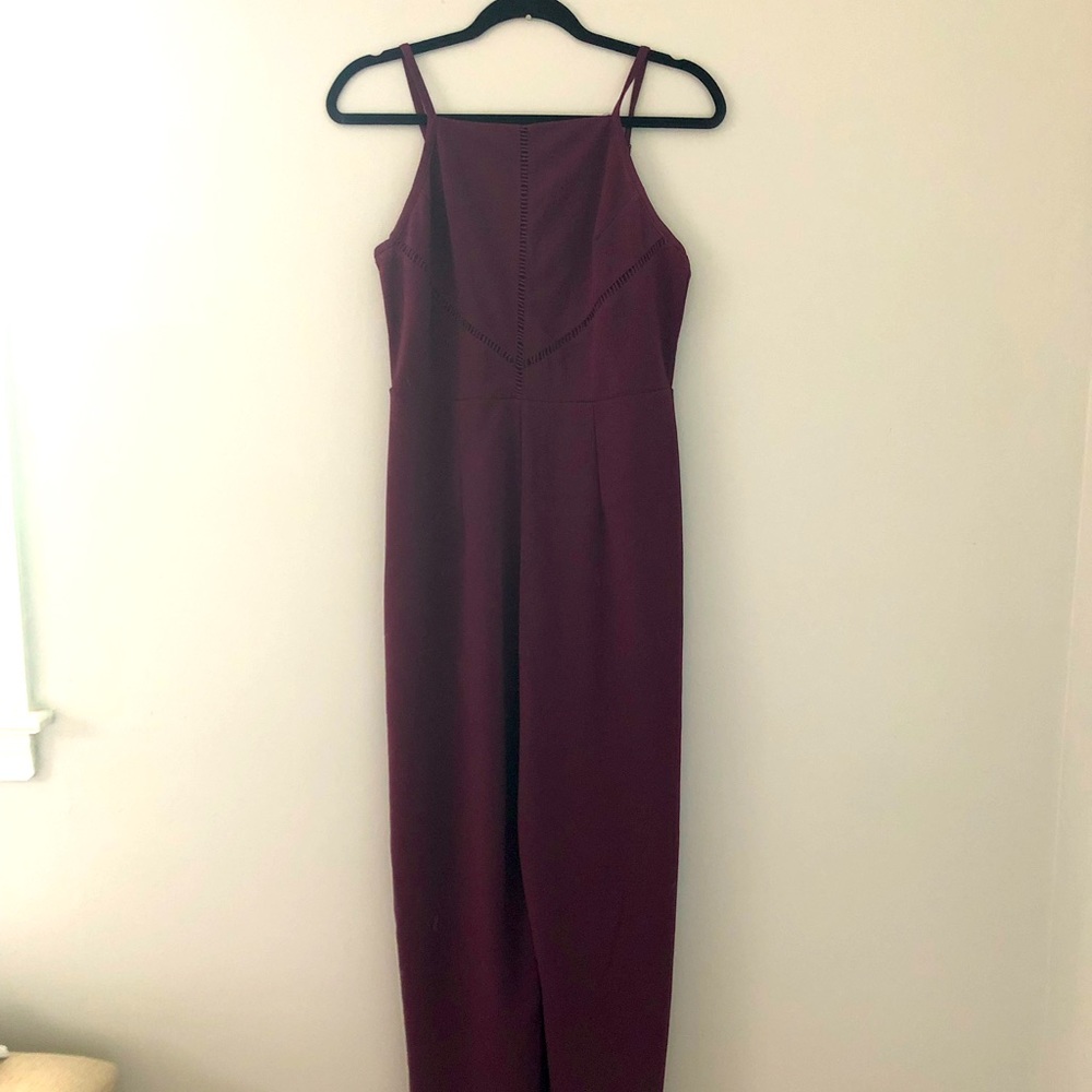 Altar’d State Dark Purple Sleeveless High Neck Large Jumpsuit